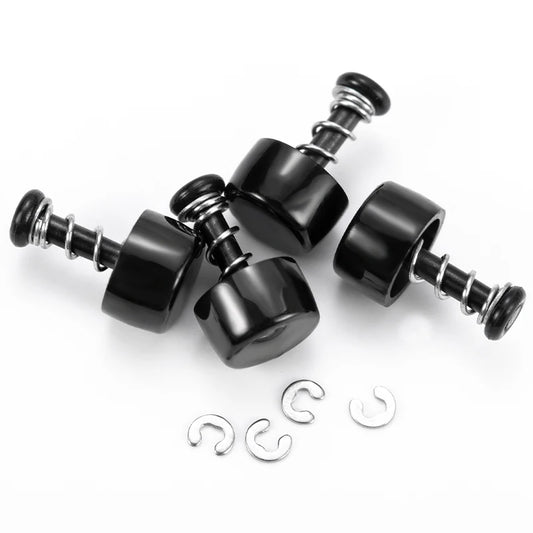 Set of 4 black stainless steel push buttons for Casio GMA-S2100 watch repair, waterproof design.