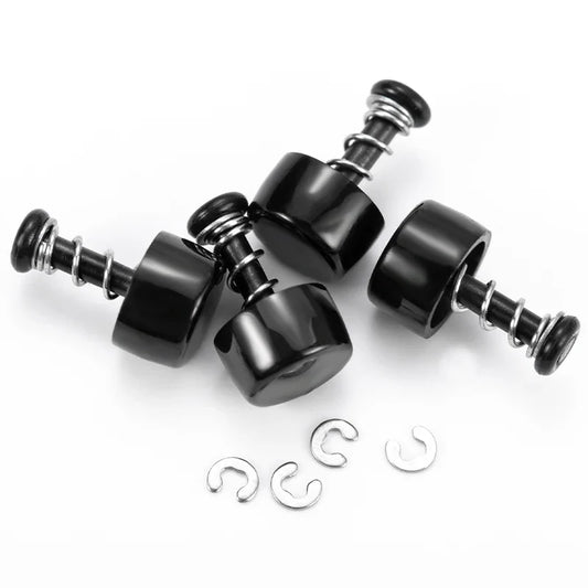 Set of 4 black stainless steel watch repair push buttons for Casio GMA-S2100, waterproof and durable.