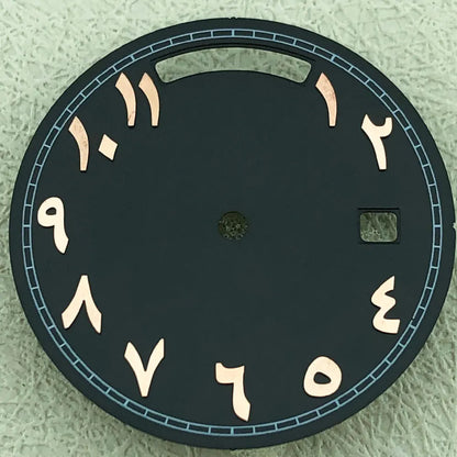 Modified 31mm Arabic Dual Calendar Watch Dial Suitable For 8285 Movement