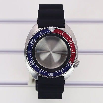 45mm Steel Watch Case Sapphire Glass For Mod skx big Abalone NH35 NH36 NH38