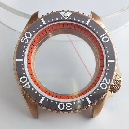Plane Sapphire Glass Ceramic Bezel Stainless Steel Watch Case Fit NH 35 NH36 Movement High End Waterproof Watch Case