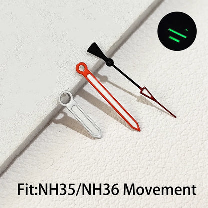 Watch Hands for NH35 NH36 Series Movement C3 Luminous Men's Watches Pointers