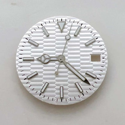 Modified 28.5mm Watch Dial + Hands Set for NH35 Movement Blue Green Luminous