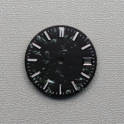 28.5mm Watch Dial Green Luminous Snowflake Dial for SKX007 NH35/NH36/4R/7S