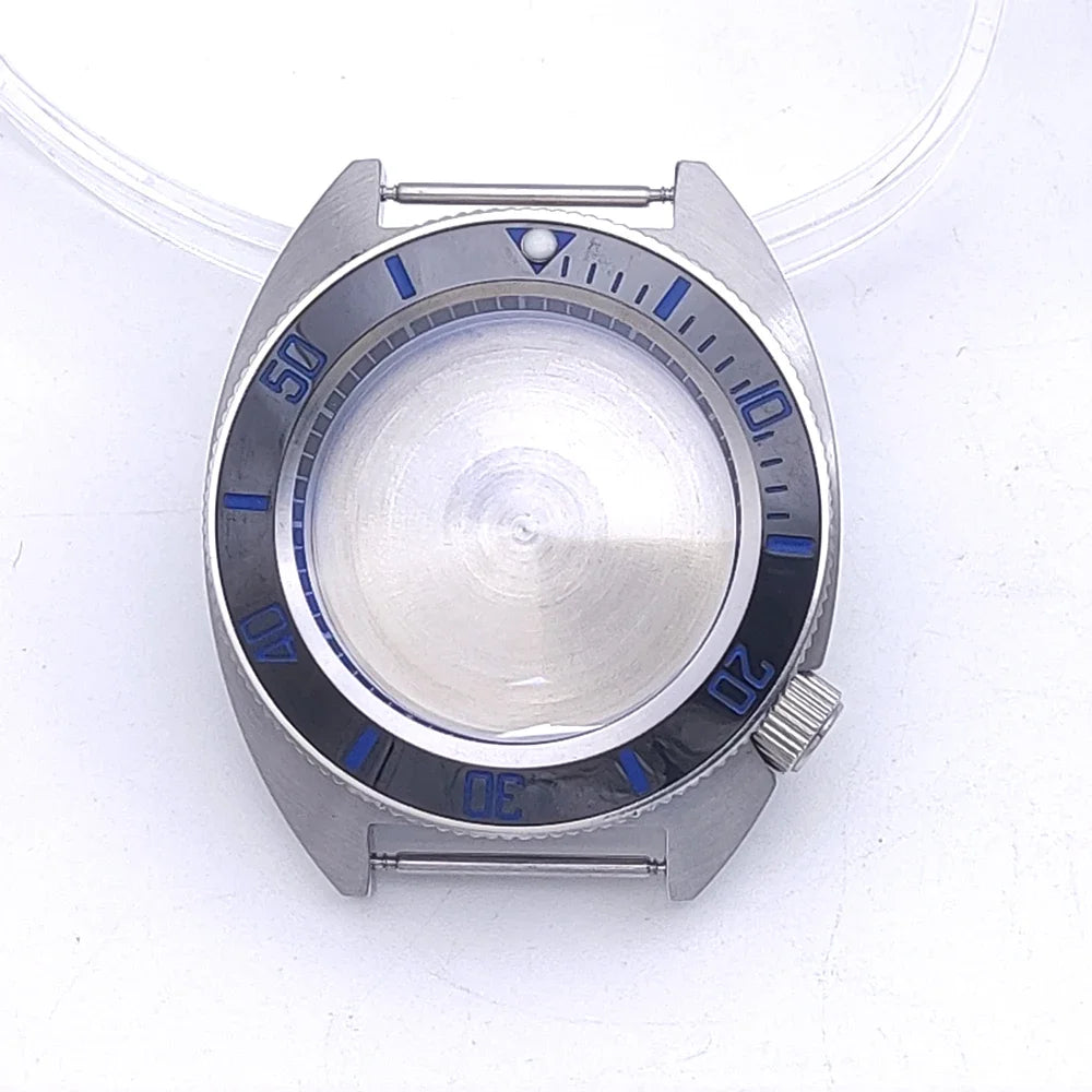 40mm Watch Case with Ceramic Bezel Shadow Ring Sapphire Crystal for NH35/NH36/4R