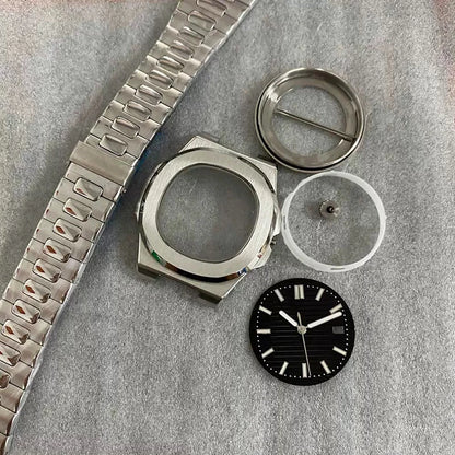 41mm Watch Case+Strap+Dial Metal lining Material Waterproof Fit NH35/NH36