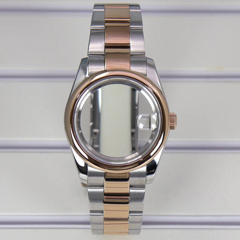 36/39mm Watch Case For NH35/36 NH38 NH70 Miyota 8215 Cases Sapphire Glass Oyster