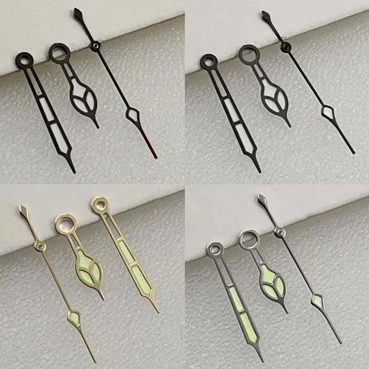 12.5mmX8mmX13mm Modified Watch Hands with  Green Luminous for NH34 NH35 NH36