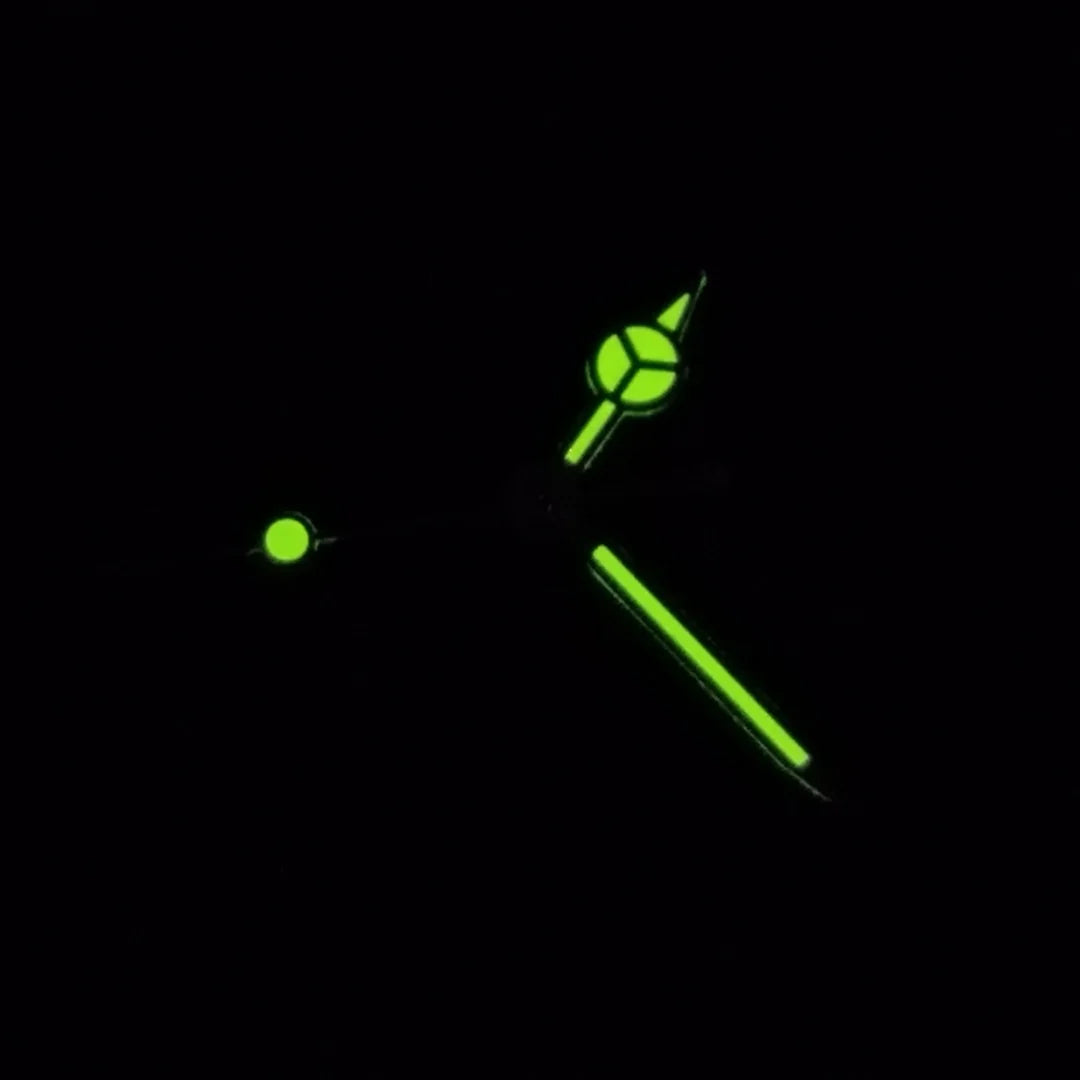Retro Thin Orange Hands with Green Luminous Watch Hands fit for NH36/NH3/4R/7S
