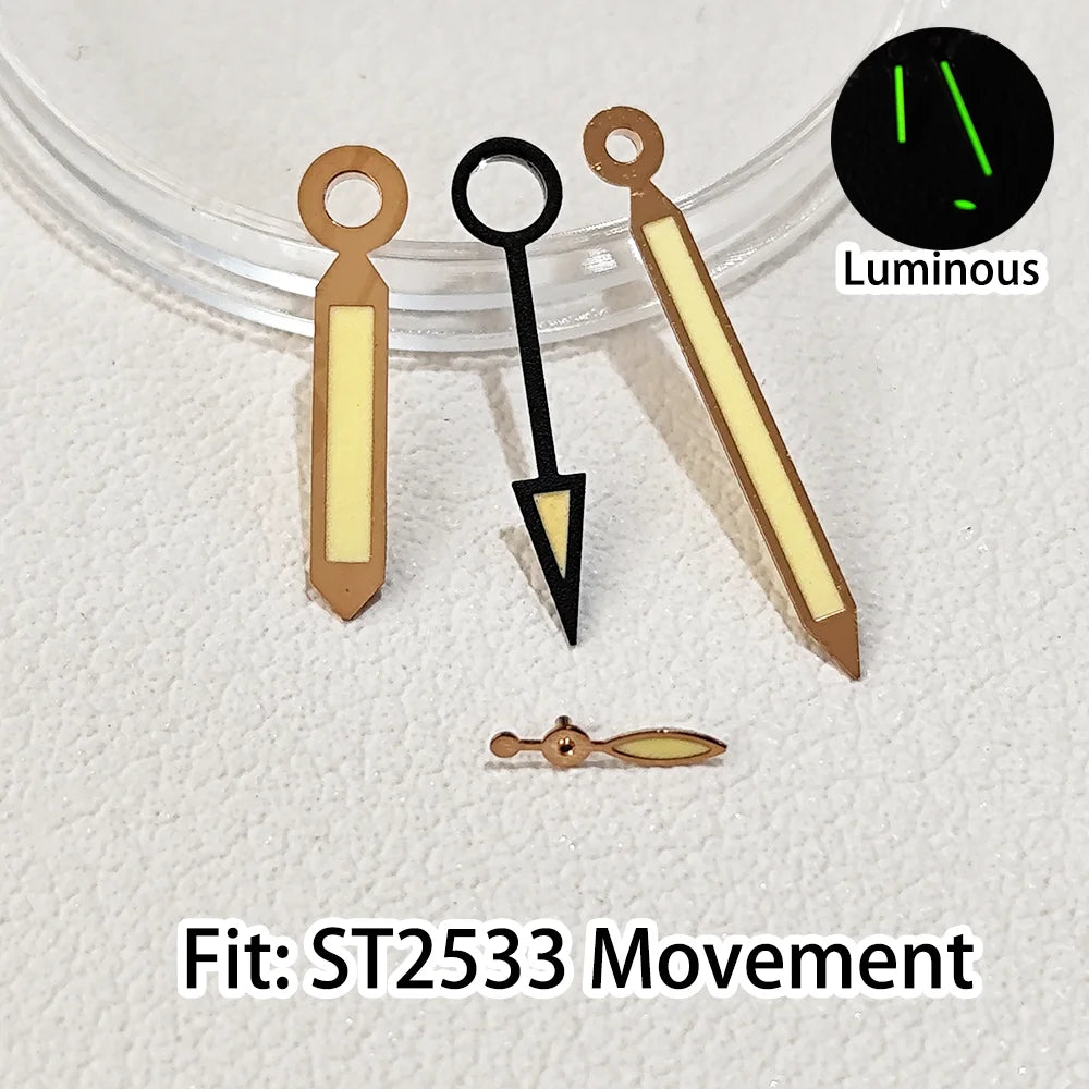 C3 Green Luminous Watch Hands Pointer Men's Watch For ST2555/ST2533/ST2557/6497