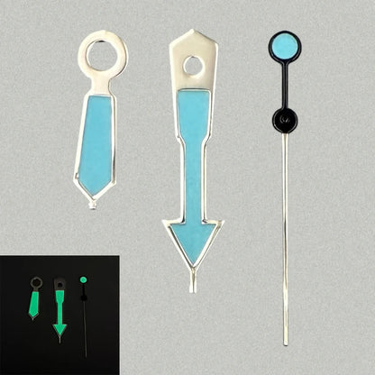 Modified Arrow Green Luminous Watch Hands Pointers for NH35/NH36/4R/7S Movement