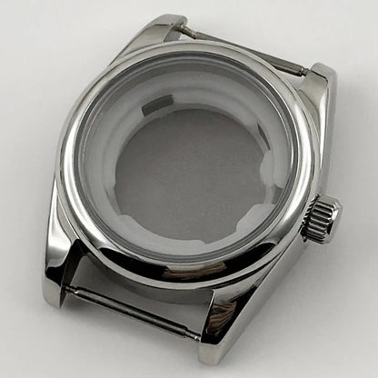 31MM Ladies Round Polished Fluted Bezel Sapphire Crystal Watch Case for NH05/06