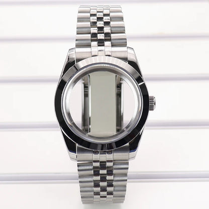 36/39mm Watch Case Bevel Edge Bezel Sapphire Glass For NH35 NH36 NH38 Miyota8215