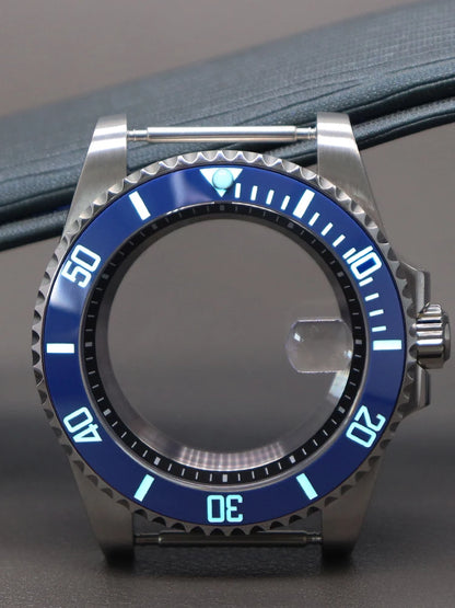 Diver 40mm Watch Case Sapphire For Nh34 Nh35 Nh36 Luminous SUB Ceramic Bezel