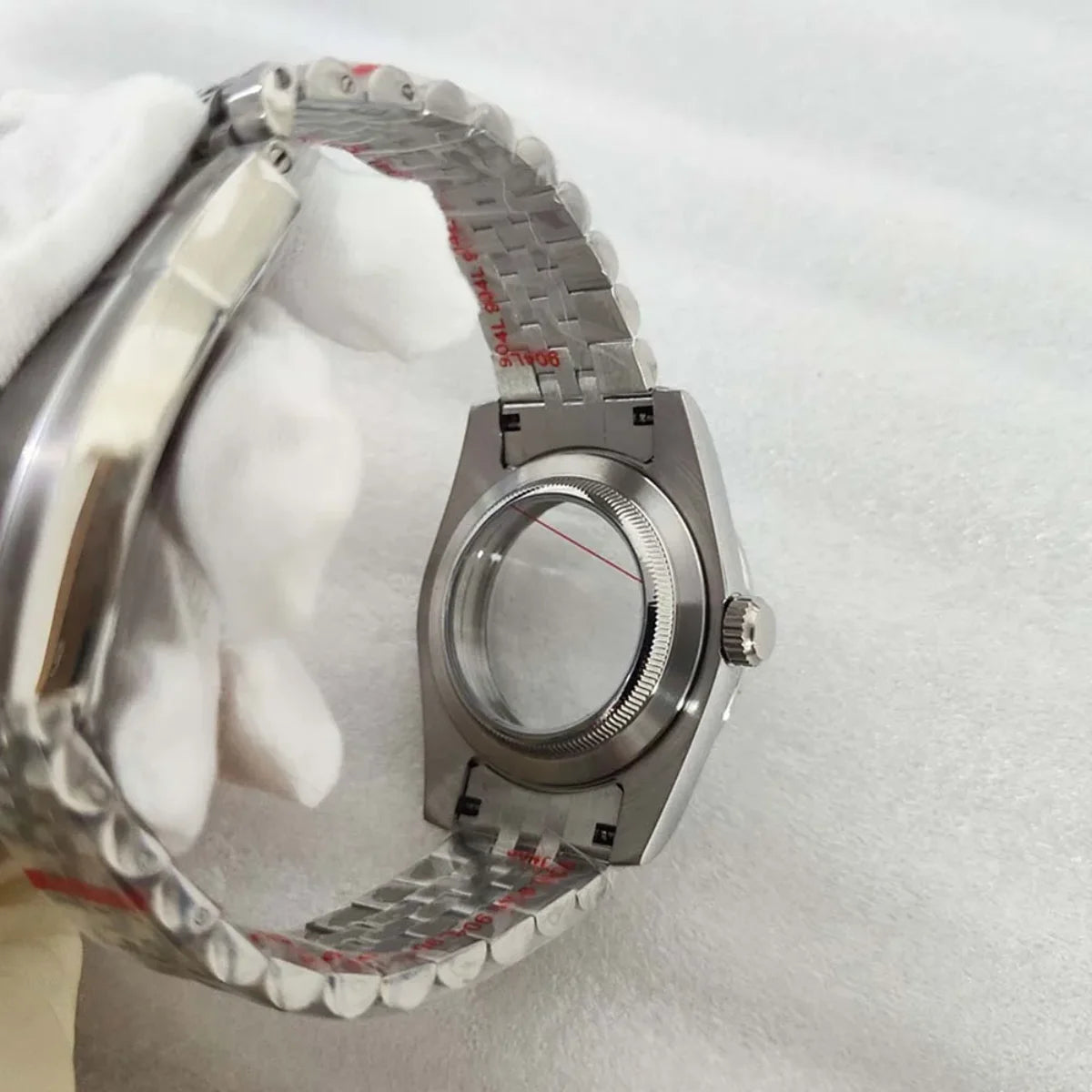 39mm/36mm Watch Case Strap Set with Diamond Bezel for NH35 NH36 Sapphire Glasse