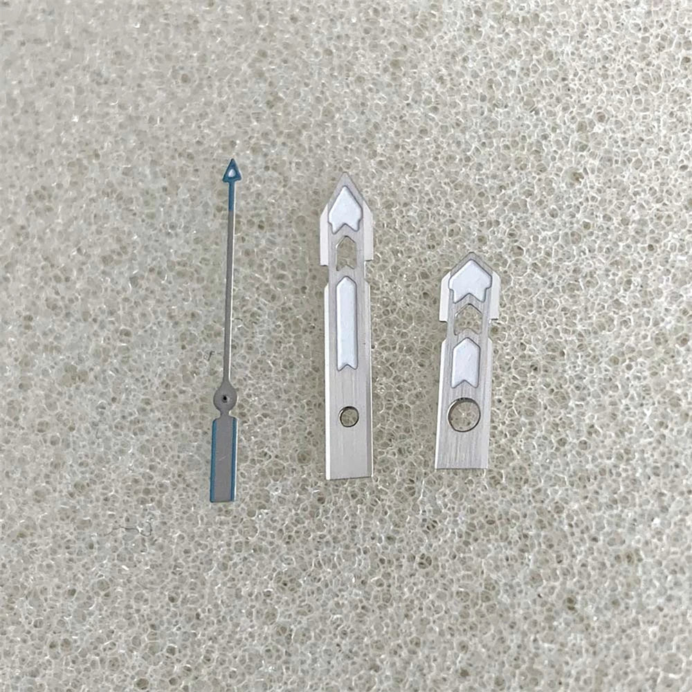 Modified Silver Trim Green Luminous Watch Hands for NH34 NH35 NH36 NH70 Movement