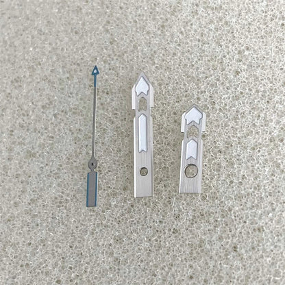 Modified Silver Trim Green Luminous Watch Hands for NH34 NH35 NH36 NH70 Movement