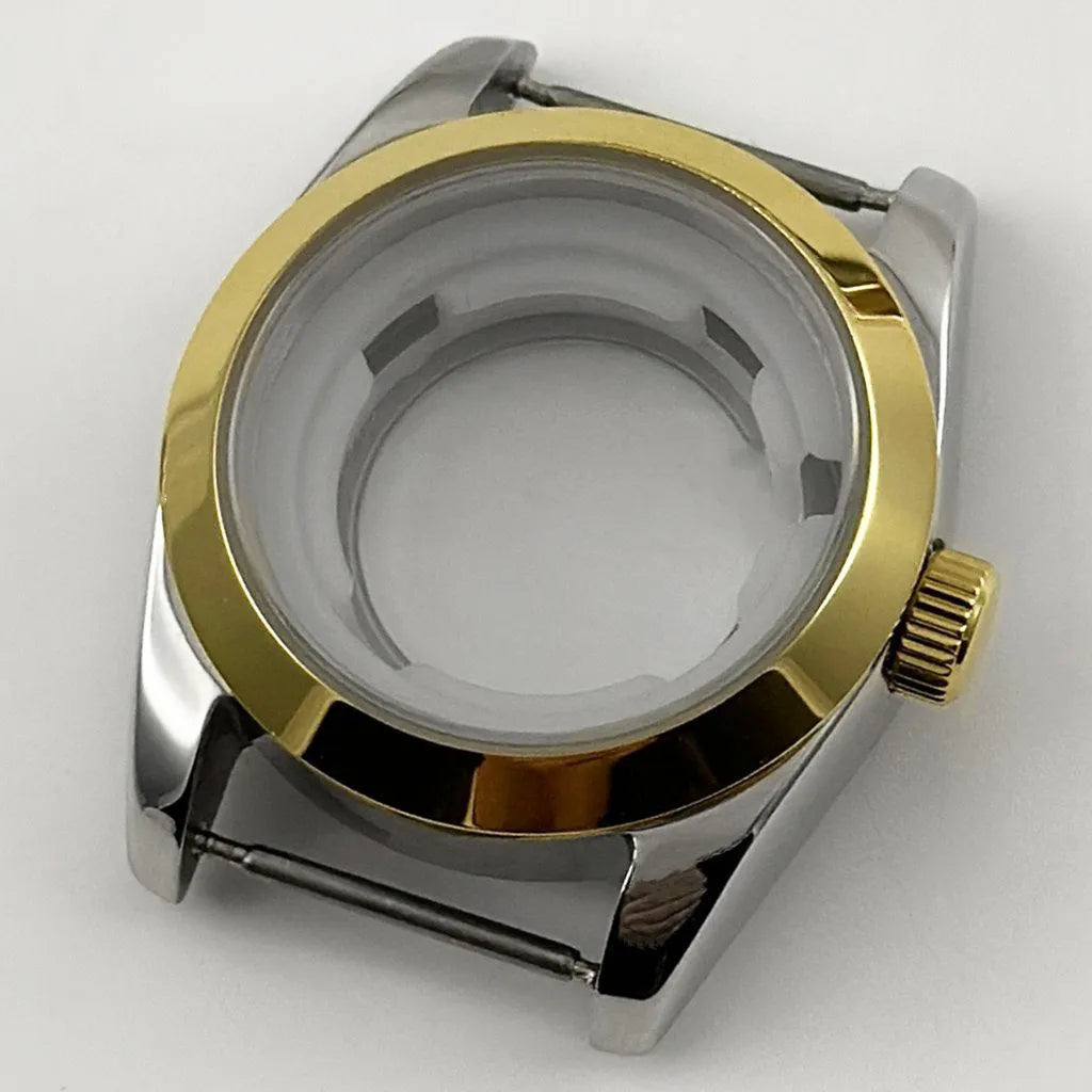 31MM Ladies Round Polished Fluted Bezel Sapphire Crystal Watch Case for NH05/06