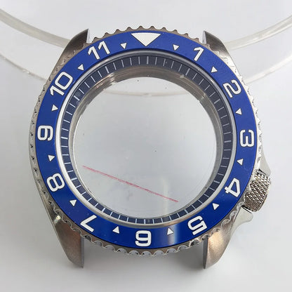 Plane Sapphire Glass Ceramic Bezel Stainless Steel Watch Case Fit NH 35 NH36 Movement High End Waterproof Watch Case