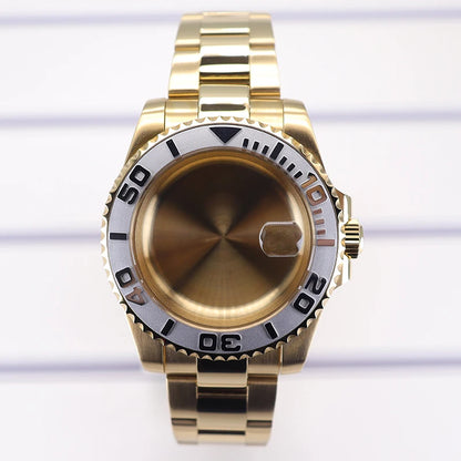 PVD 40mm Watch Case Sapphire For Nh35 Nh36 Nh34 Nh38 Eta 2824 Miyota 8215 YACHT