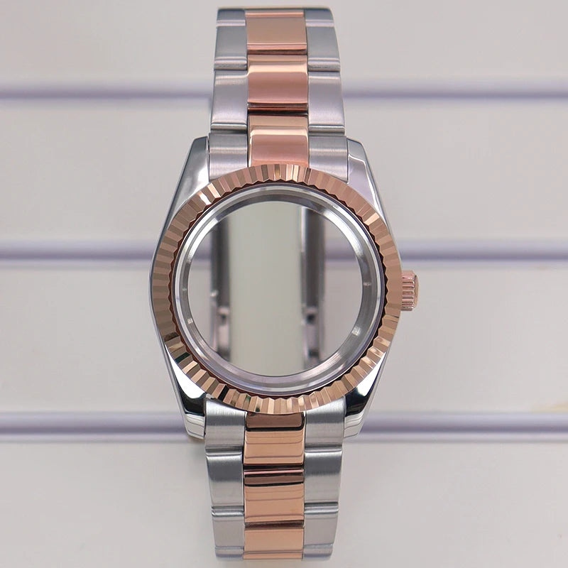 36/39mm Watch Cases Set Sapphire Glass For NH35 NH36 NH34 NH70 8215 Datejust