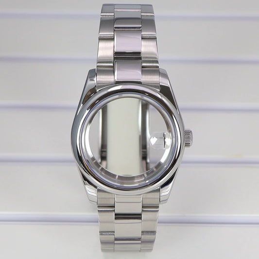 36/39mm Watch Case Sapphire For NH35 NH36 NH38 Miyota 8215 Oyster/Jubilee Strap
