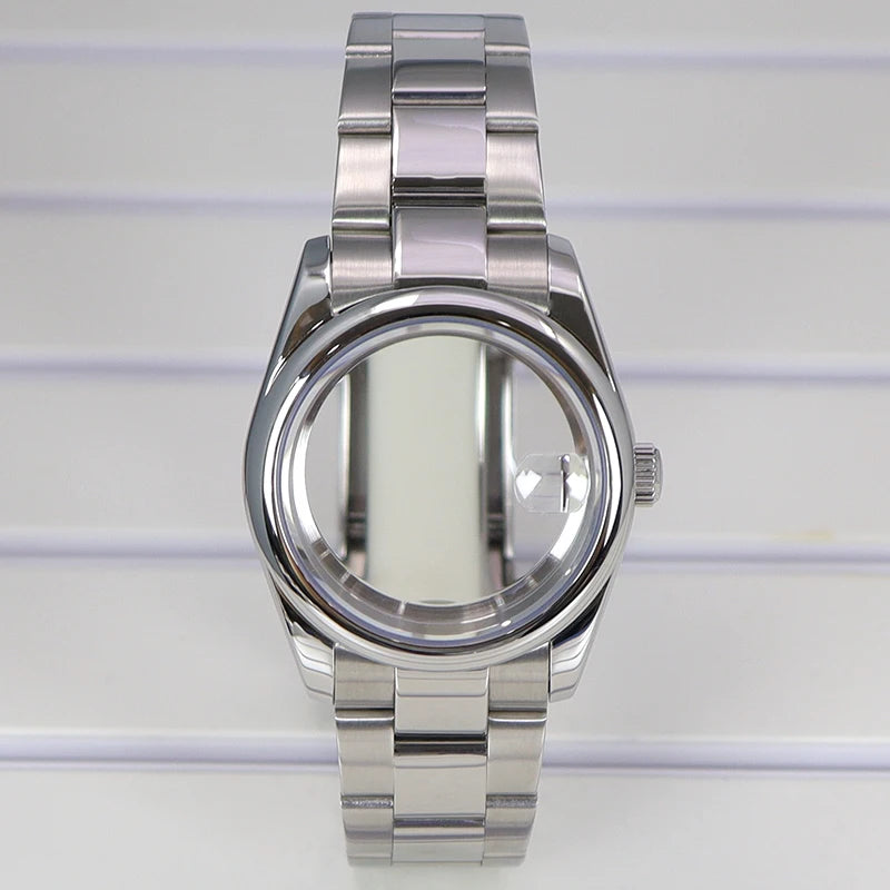 36/39mm Watch Case For NH35/36 NH38 NH70 Miyota 8215 Cases Sapphire Glass Oyster
