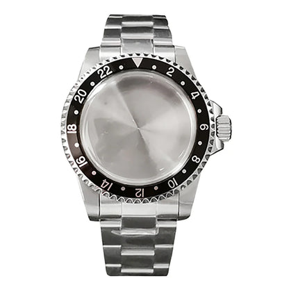 39.5MM Watch Case + Strap for NH35/NH36 Stainless Steel Vintage Cases Watchband