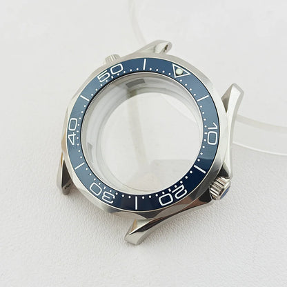 42MM Diving Watch Case Sapphire Glass Unidirectional Rotating Bezel For NH35
