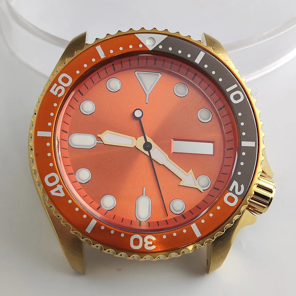 Plane Sapphire Glass Ceramic Bezel Stainless Steel Watch Case Fit NH 35 NH36 Movement High End Waterproof Watch Case
