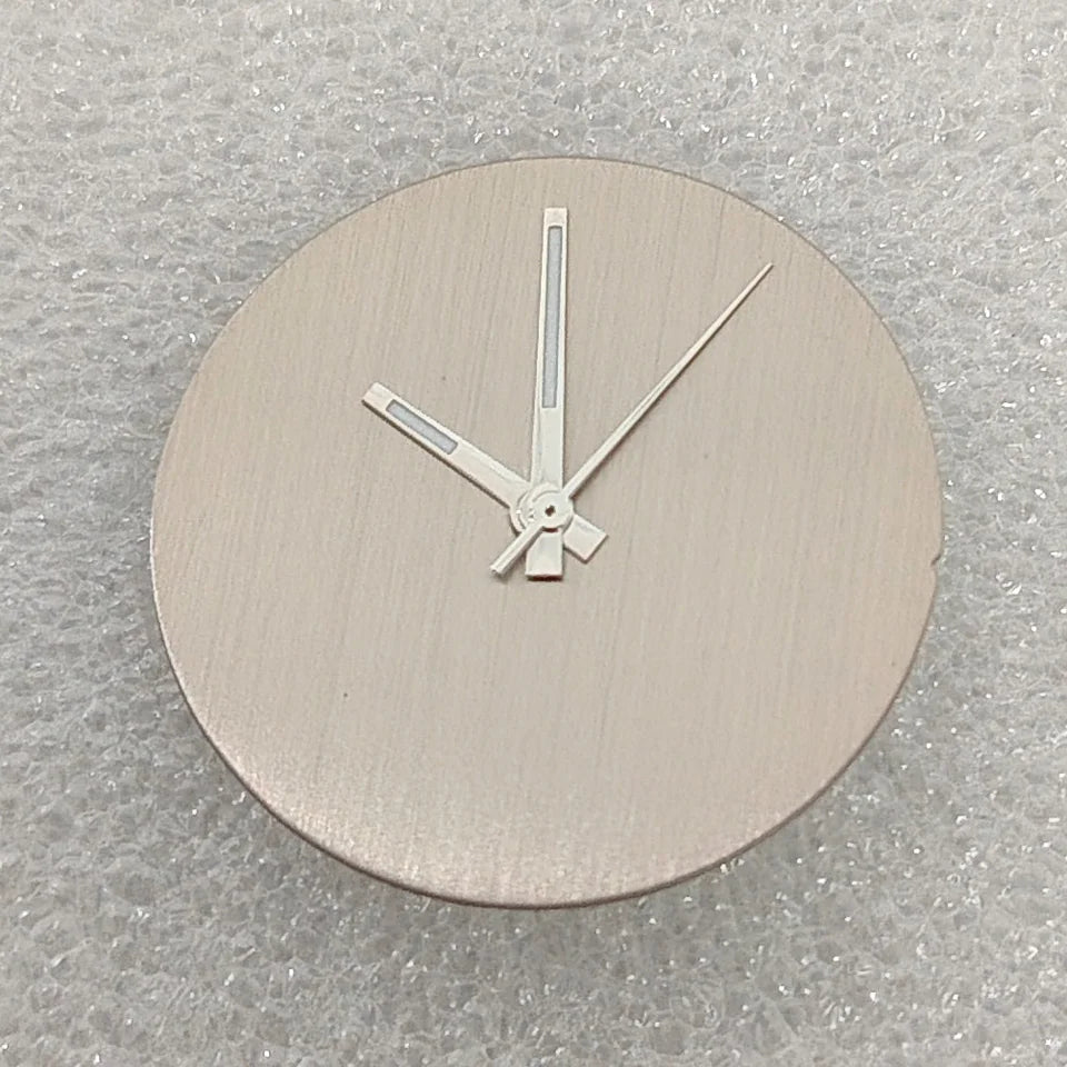 Solid Color No Date Vertical Striped Texture Watch dial with Hands for NH35/36