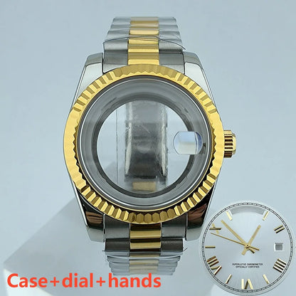 39mm Stainless Steel Watch Case Sapphire Glass suitable for Miyota 8285 Movement