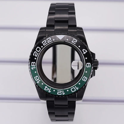 40mm Watch Case PVD Strap Sapphire For NH35 NH36 NH34 ETA 2824 8215 GMT SUB