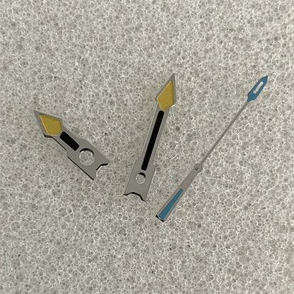 Patchwork Color Silver Trim No Luminous Watch Hands for NH35 NH36 4R 7S