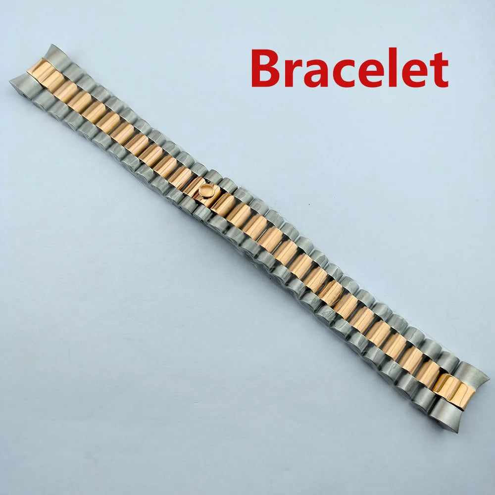 Diamond Decorated Steel Watch Case with Sapphire Glass Waterproof Fit NH35/NH36