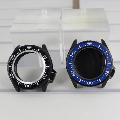 38mm Ceramic Bezel Watch Case For Nh35 Nh36 4R36 For Mod Skx Sapphire Glass