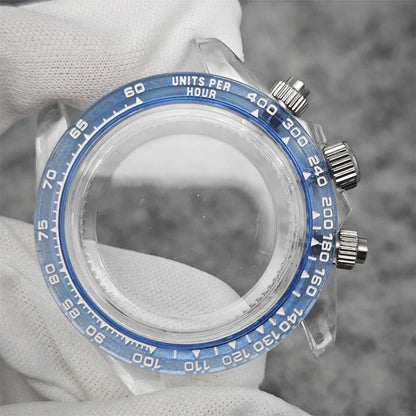 39mm Transparent Acrylic Watch Case 20mm Watch Bands Set 29.5mm Dial  for VK63