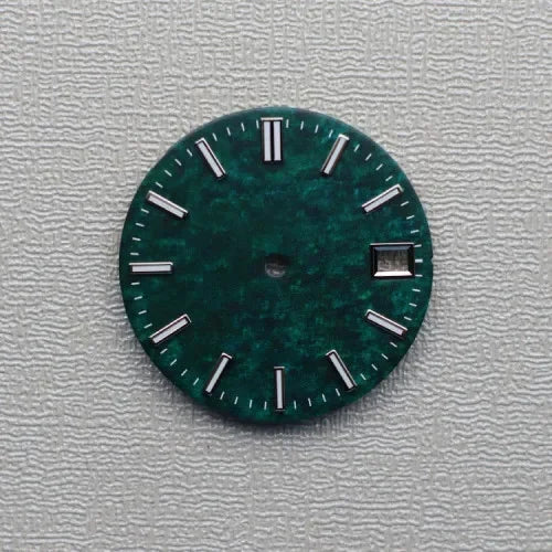 28.5mm Watch Dial Green Luminous Snowflake Dial for SKX007 NH35/NH36/4R/7S