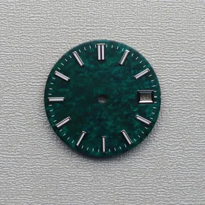 28.5mm Watch Dial Green Luminous Snowflake Dial for SKX007 NH35/NH36/4R/7S