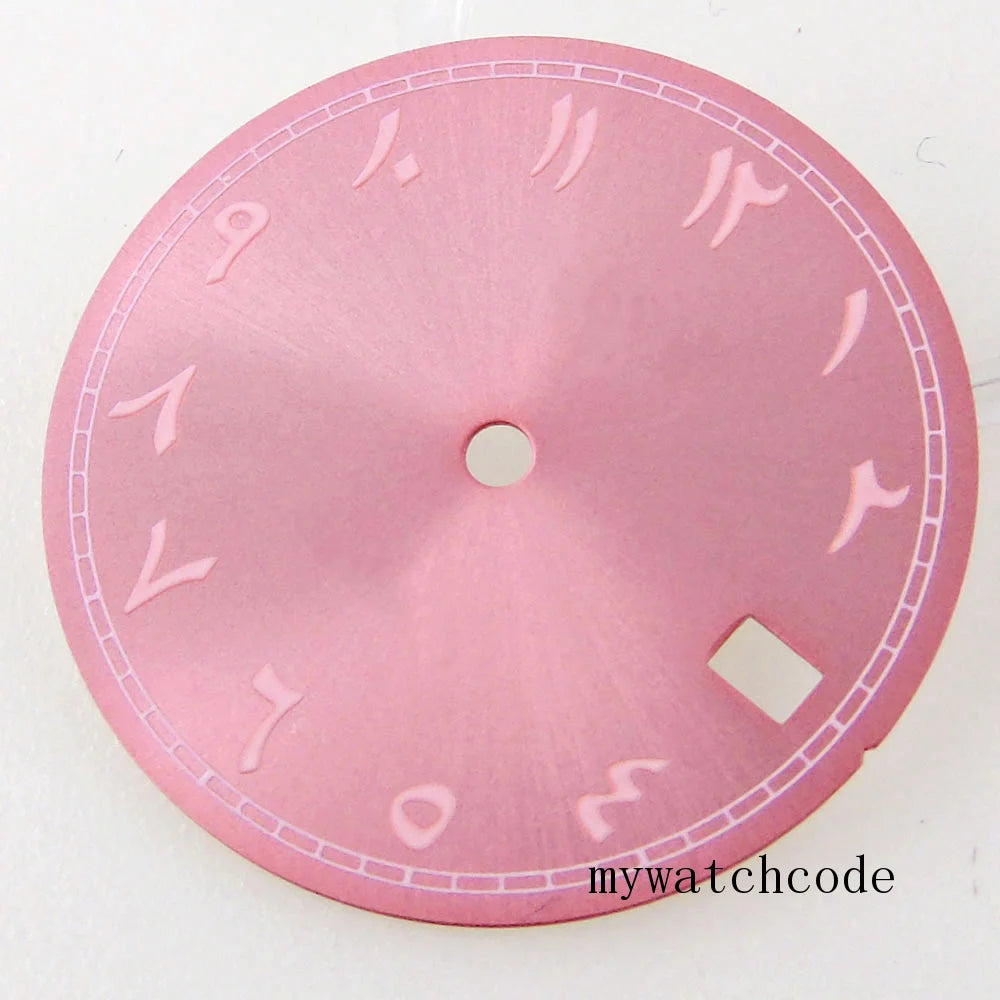 Bliger 29mm multicolor watch dial with green lume, compatible with NH35A NH36A automatic movements.