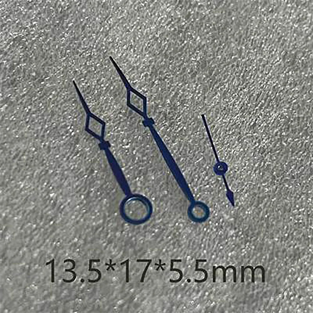 Modified Blue Watch Hands Pointers for ETA 6497 6498 / ST3600 ST3620 Movements