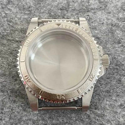 39.5mm Retro Flat Mirror Sapphire Glass Case Stainless Steel Case for NH35 NH36