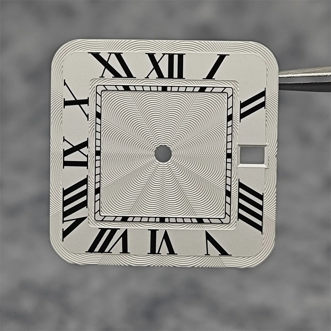 38mm 316L Stainless Steel Square Watch  Case Set for NH36 4R36 Movement