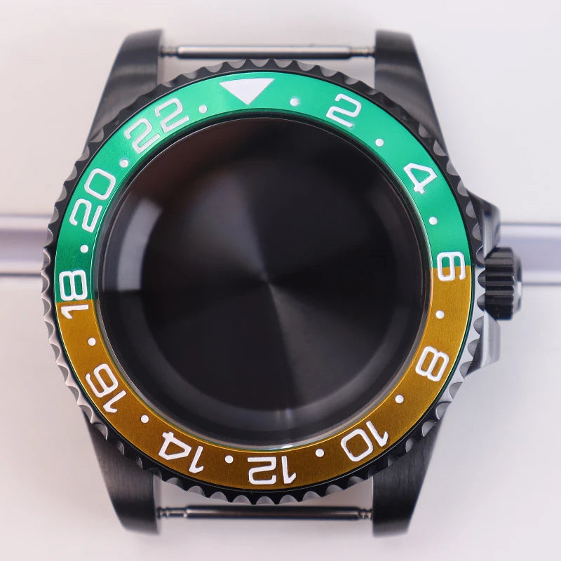 40mm Watch Case Sapphire Glass For NH35 NH36 NH34 NH38 Eta 2824 Miyota 8215 GMT