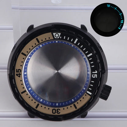 47mm Watch Case Sapphire Crystal For NH35/36 NH38 Modified Tuna Canned C3 Bezel