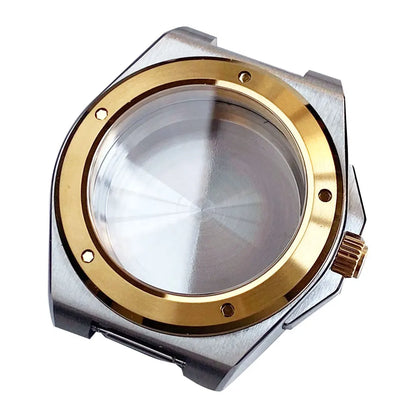 40mm Gold Plated Diving Watch Case with  20ATM Sapphire Glass for NH34 NH35