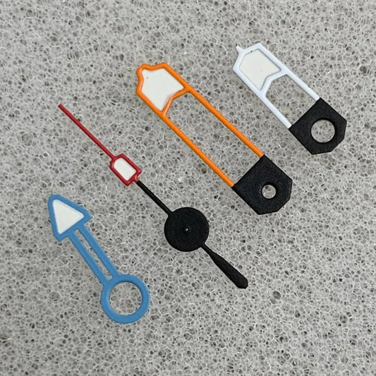 Orange White Blue Combination 4 Hands Green Luminous Watch Hands for NH34