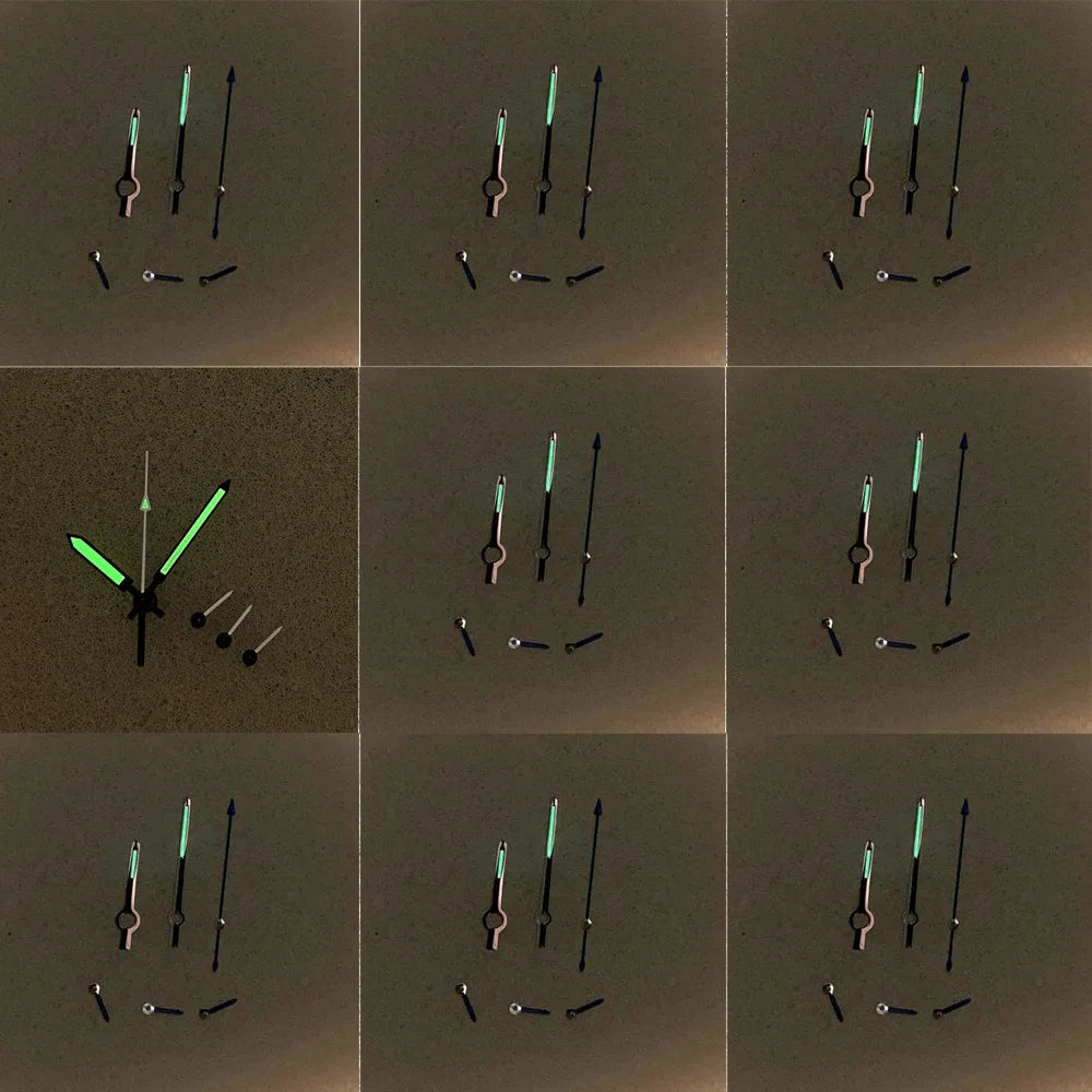 VK63 Hands Green Luminous 6Pinment for VK63 Quartz Movement Modified Watch Hands