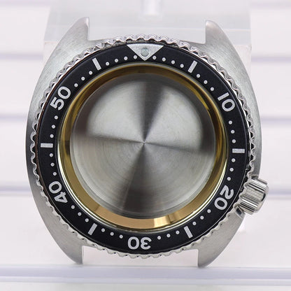 45mm Steel Watch Case Sapphire Glass For Mod skx big Abalone NH35 NH36 NH38