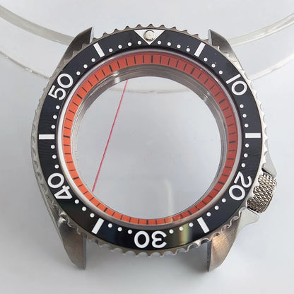 Plane Sapphire Glass Ceramic Bezel Stainless Steel Watch Case Fit NH 35 NH36 Movement High End Waterproof Watch Case